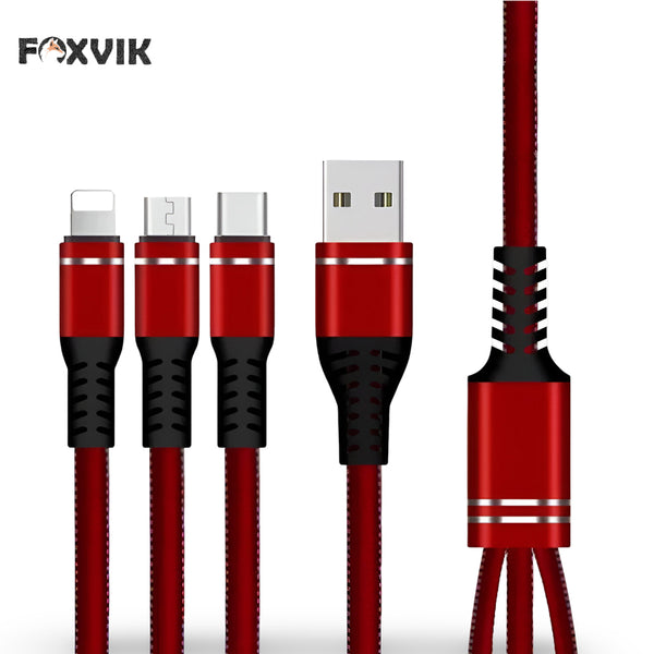 3 In 1 Mobile Charging Cable