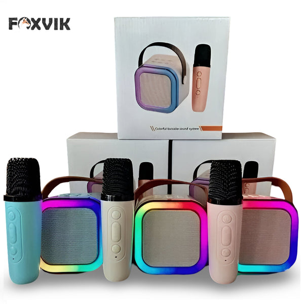 Beautiful Sound Speaker with Mic for Singing – Colorful Set - Back